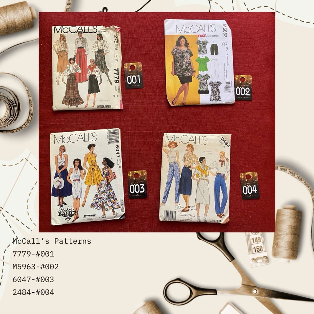 McCall's Sewing Patterns 90’s & 2000’s  - Various Sizes